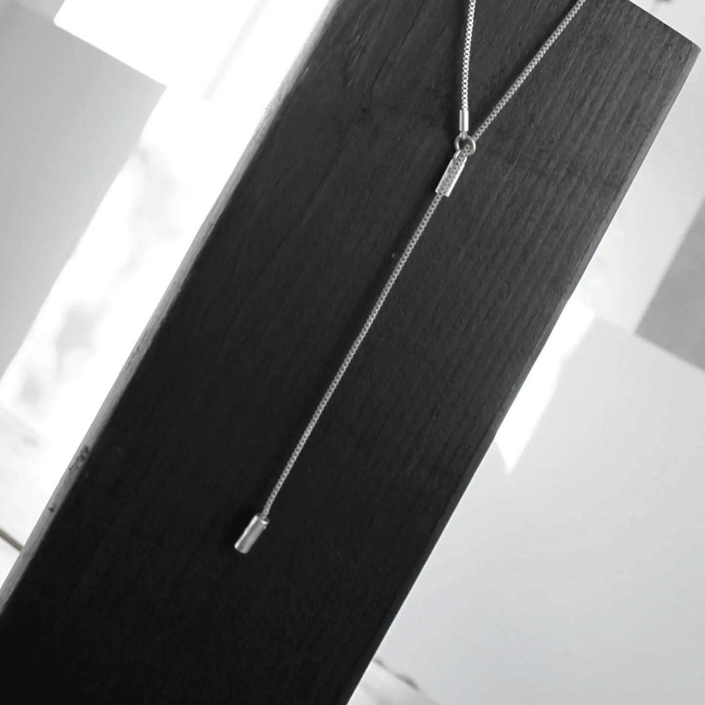 Theia Box Chain Necklace Silver Plating