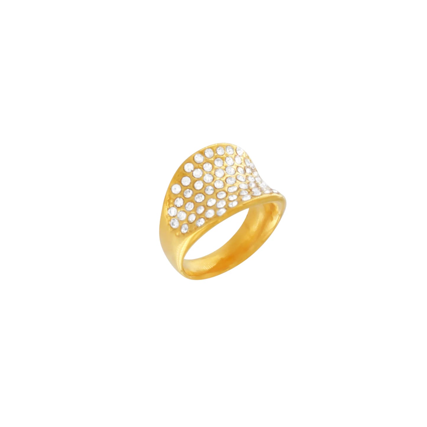 Joy Waterproof Clear Multi CZ Ring 18K Gold Plating - NordicDeals