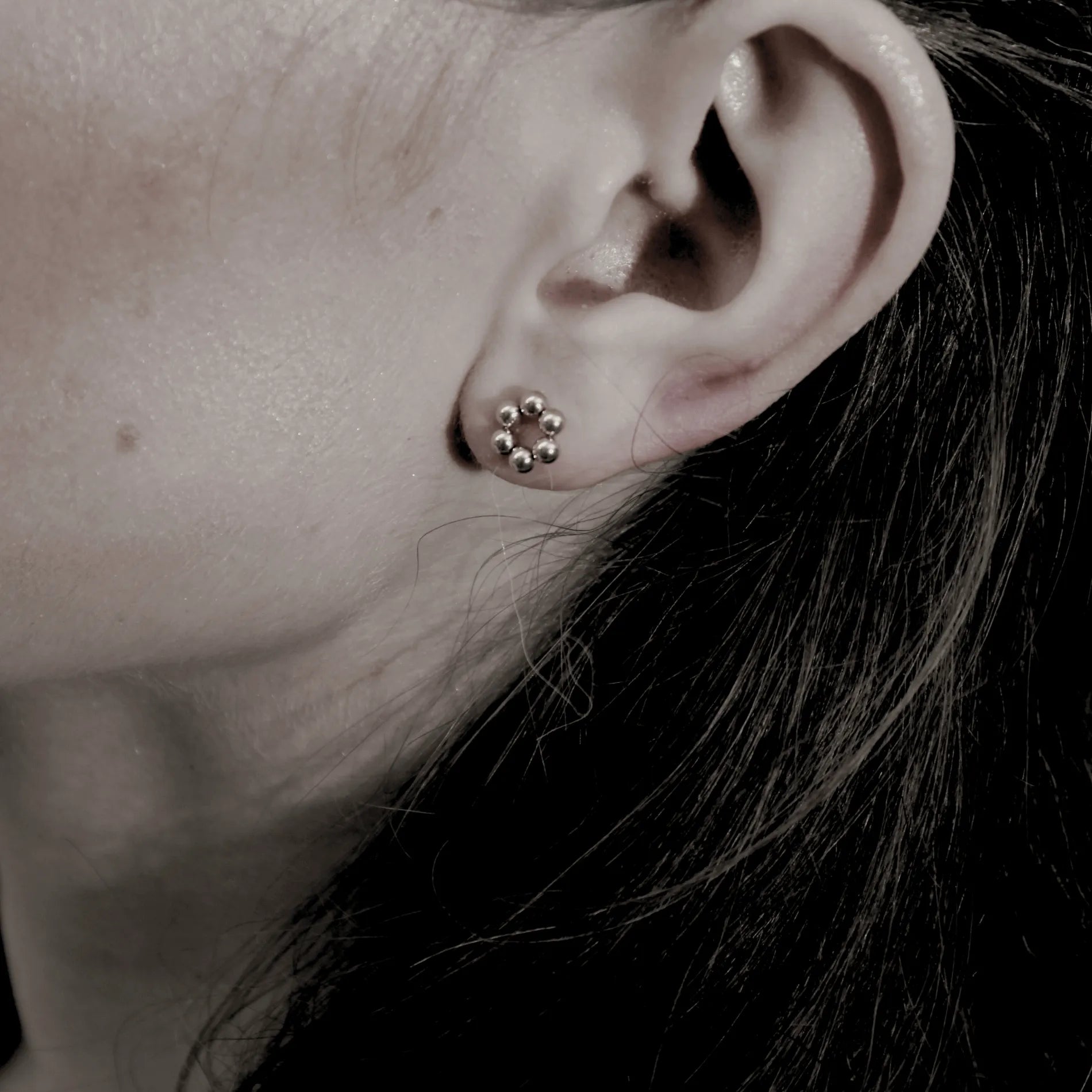 Passion Waterproof Circle Ball Earring Silver Plating - NordicDeals