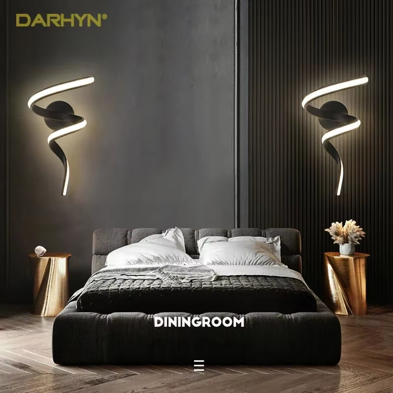 Modern Minimalist LED Wall Lamp Home Indoor Decor Wall Sconce for Living Room Bedroom Bedside Lustres Backgroud Light Decoration