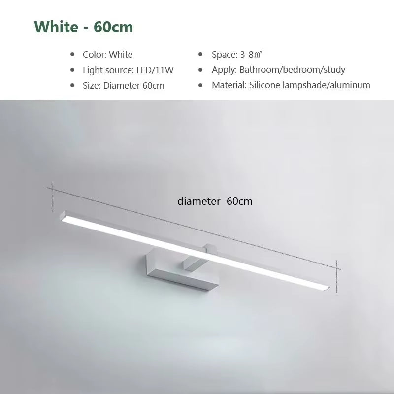 Led Mirror Lights Wall Lamps Recharge Bathroom Wall Light LED Flat Lamp Modern Indoor Wall Lamp Bathroom Lighting Make Up