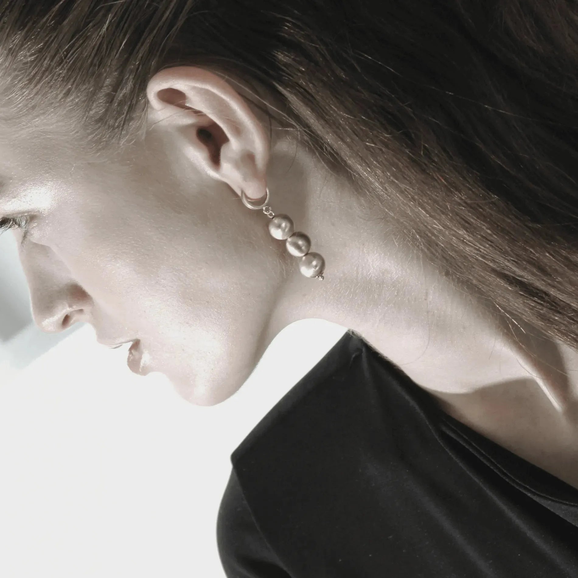 Tabitha Long 3 Ball Earring Silver Plating - NordicDeals
