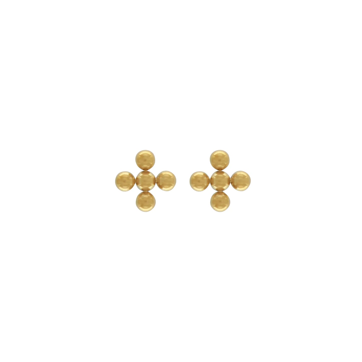 Love Waterproof Dot Cross Post Earring 18K Gold Plating - NordicDeals