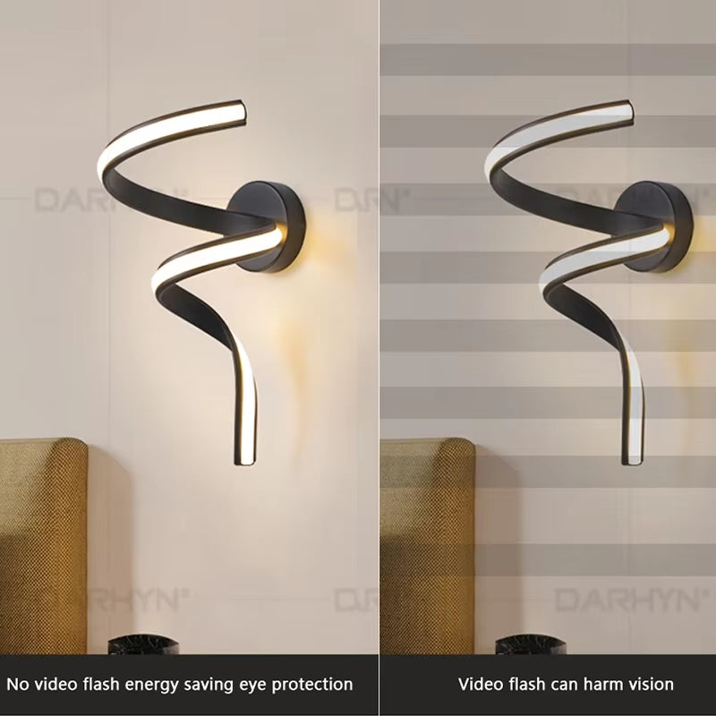 Modern Minimalist LED Wall Lamp Home Indoor Decor Wall Sconce for Living Room Bedroom Bedside Lustres Backgroud Light Decoration