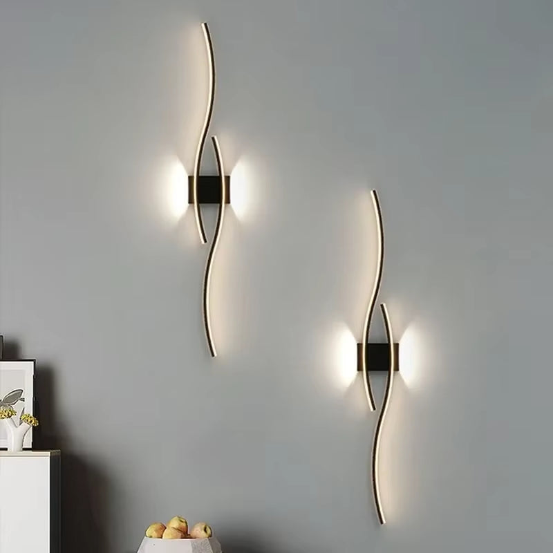 Wall Lamp LED Long Strip 60/80 Wall Sconce Home Decora Living Room Background Restaurant Bedroom Modern Illumination Fixtures