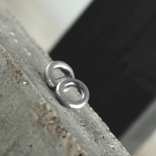 Tula Circle Post Earring Silver Plating