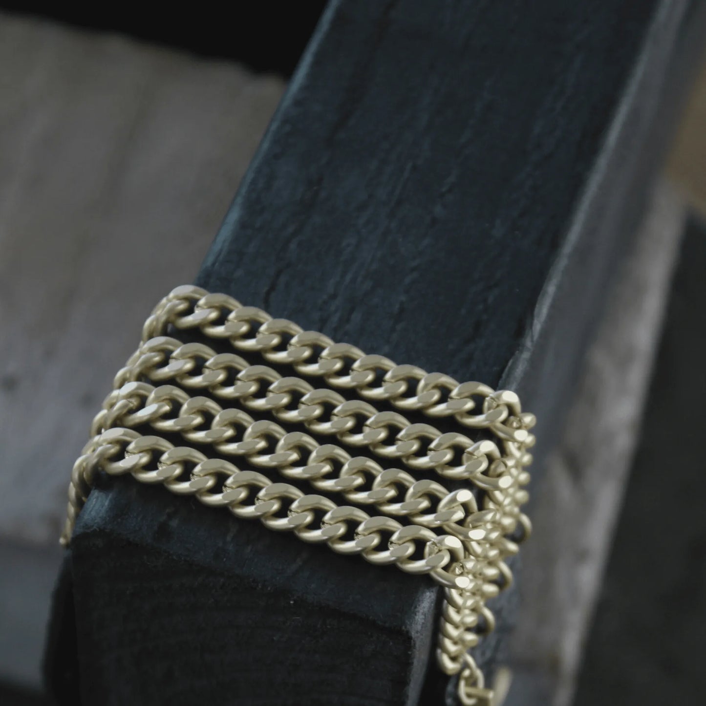 Anastazia IN:STORE Multi Link Leather Bracelet Gold Plating - NordicDeals