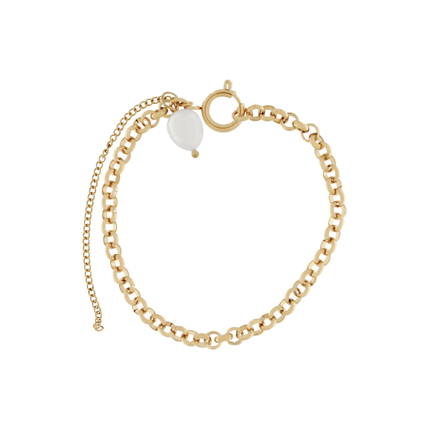 Joy Waterproof Link Pearl Bracelet 18K Gold Plating - NordicDeals