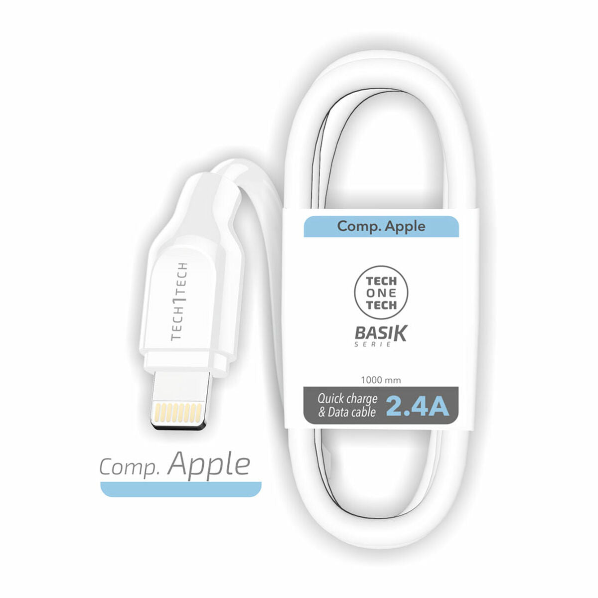 Lightning Cable Tech One Tech White - NordicDeals