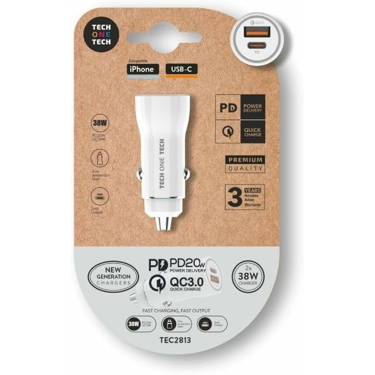 Car Charger Tech One Tech TEC2813 - NordicDeals