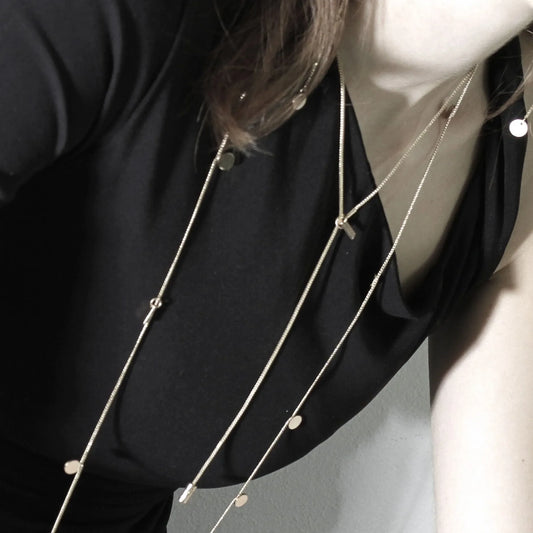 Theia Box Chain Necklace Silver Plating