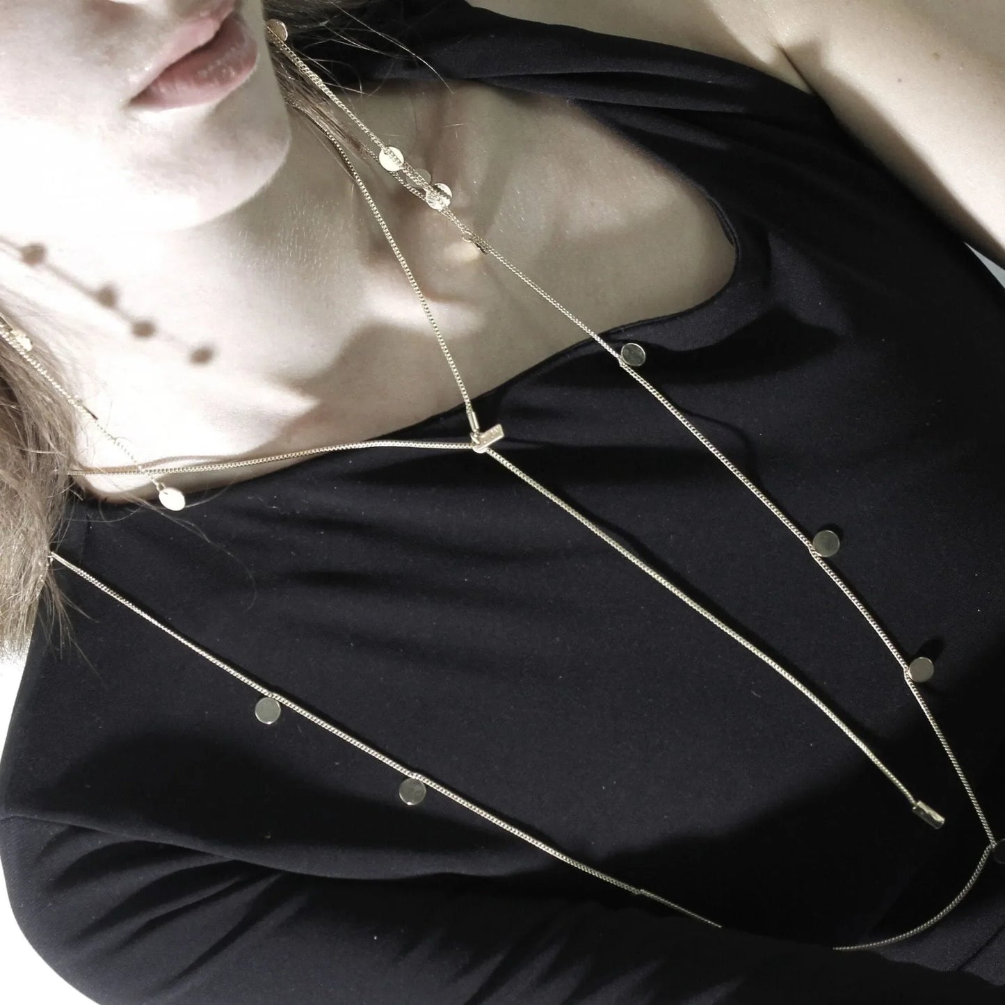 Theia Box Chain Necklace Silver Plating