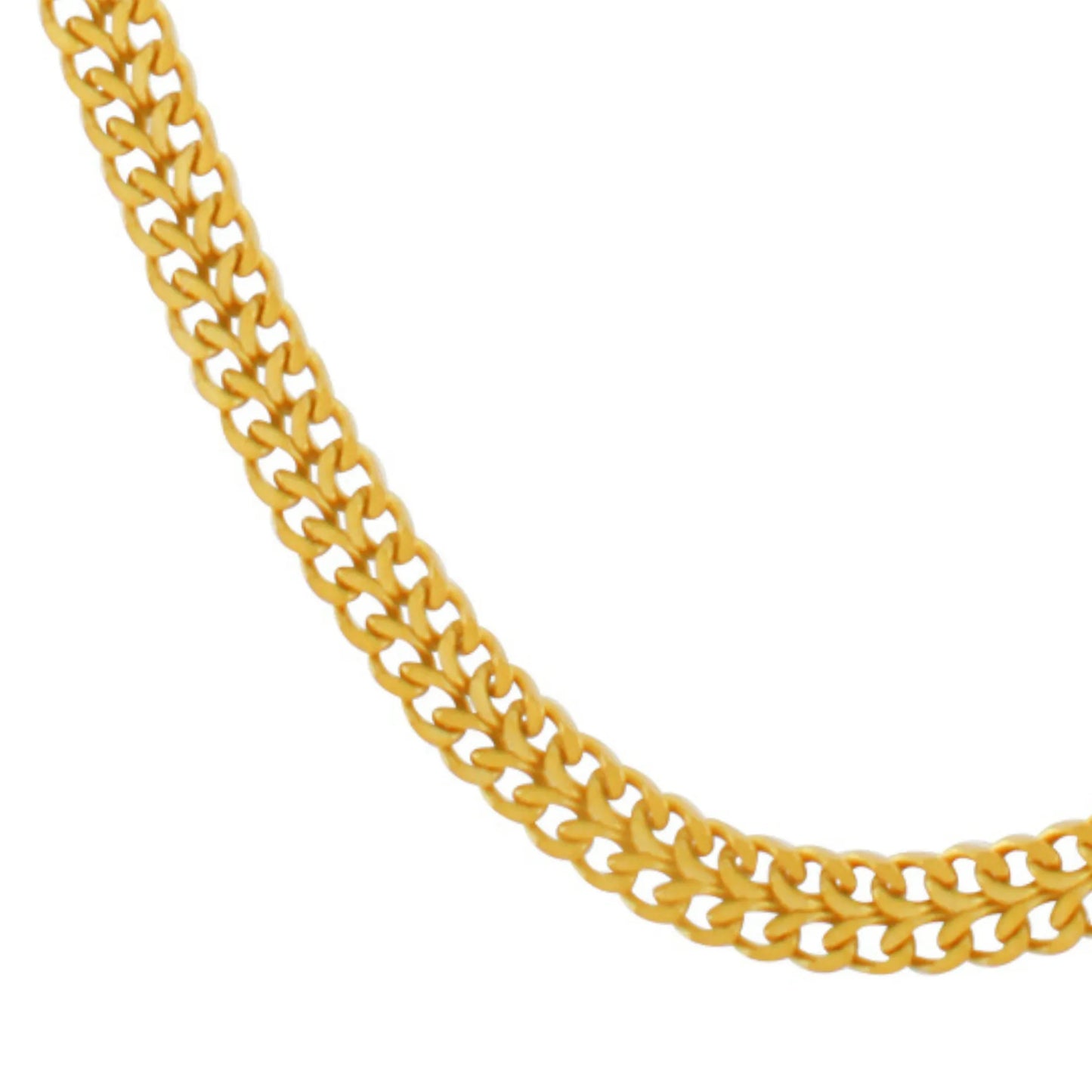 Passion Waterproof Short Flat Panzer Necklace 18K Gold Plating - NordicDeals