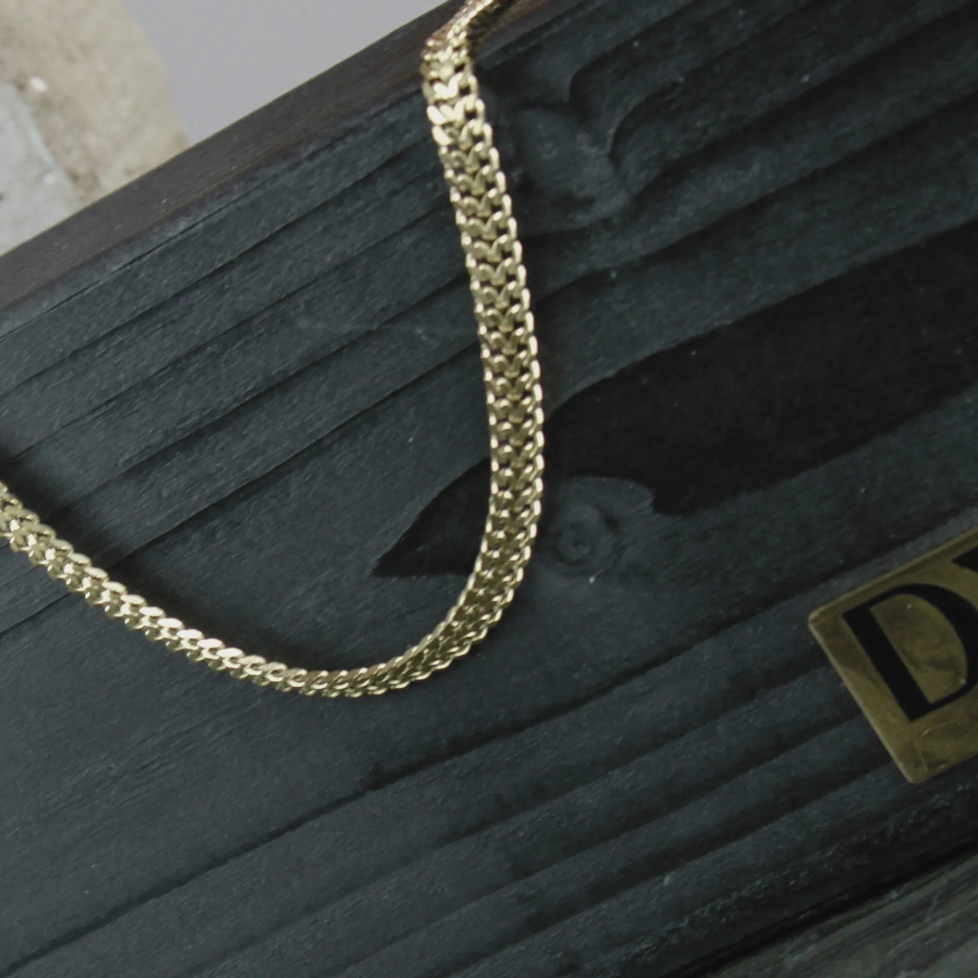 Passion Waterproof Short Flat Panzer Necklace 18K Gold Plating - NordicDeals