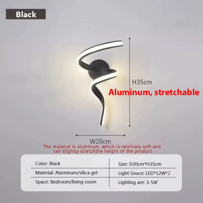 Modern Minimalist LED Wall Lamp Home Indoor Decor Wall Sconce for Living Room Bedroom Bedside Lustres Backgroud Light Decoration