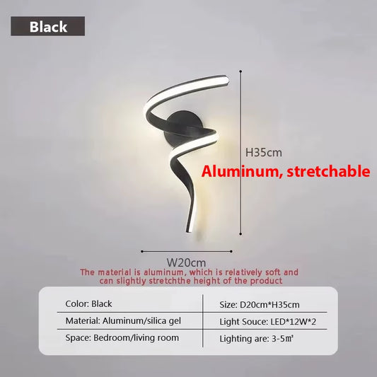 Modern Minimalist LED Wall Lamp Home Indoor Decor Wall Sconce for Living Room Bedroom Bedside Lustres Backgroud Light Decoration