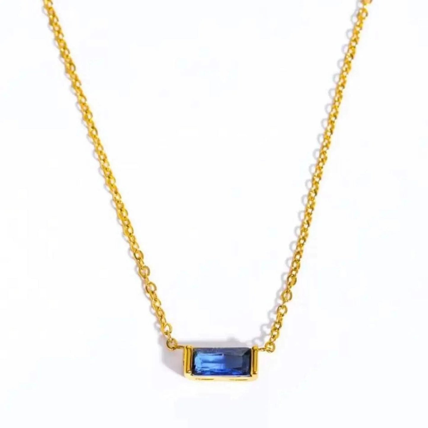 Love Waterproof Birthstone SEPTEMBER Necklace18K Gold Plating - NordicDeals