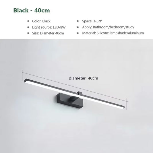 Led Mirror Lights Wall Lamps Recharge Bathroom Wall Light LED Flat Lamp Modern Indoor Wall Lamp Bathroom Lighting Make Up