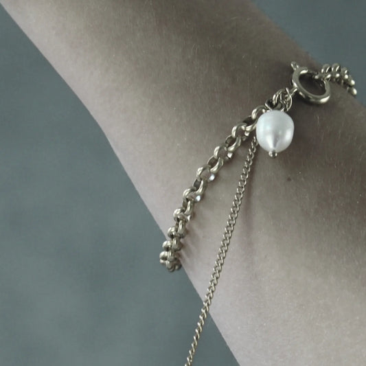 Joy Waterproof Link Pearl Bracelet 18K Gold Plating - NordicDeals