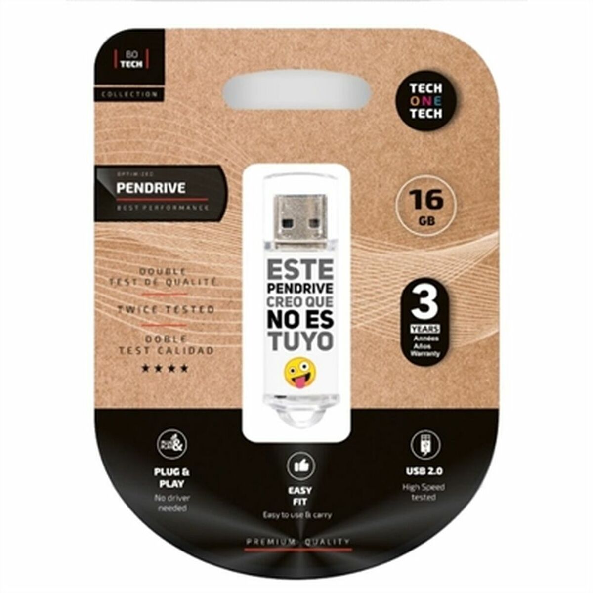 USB stick Tech One Tech TEC4007 16 GB - NordicDeals