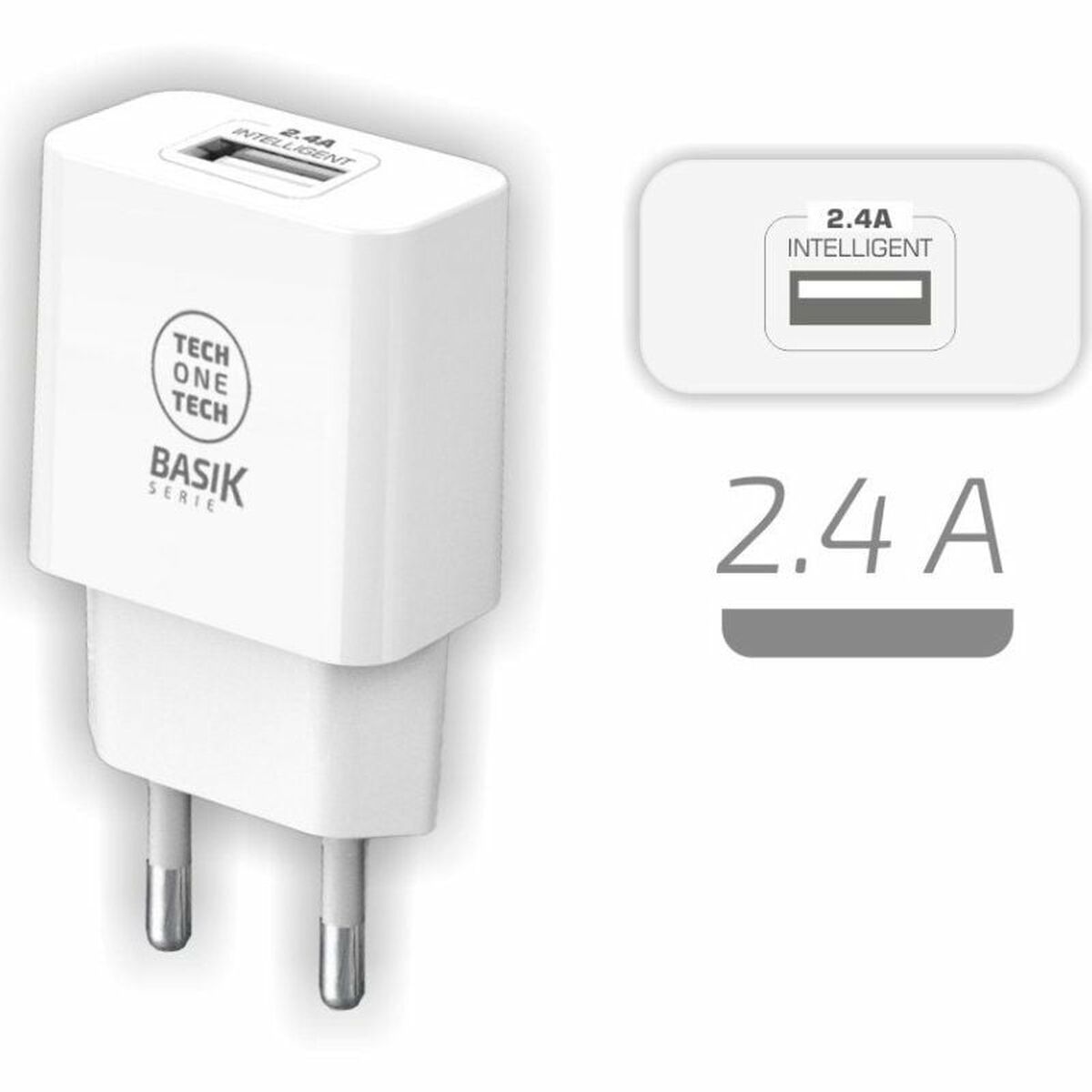 Wall Charger Tech One Tech TEC2904 White - NordicDeals