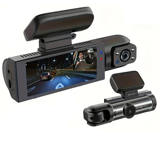 1080P WiFi Dual Dash Cam Front Interior Car Camera Black - NordicDeals